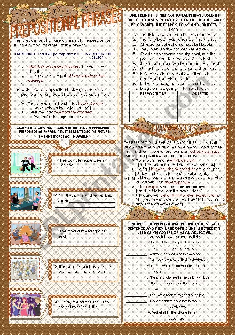 PREPOSITIONAL PHRASES - PART 2