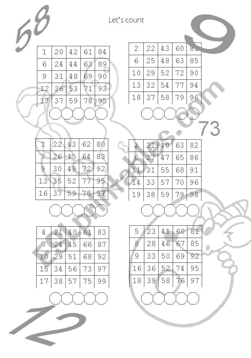 lets count worksheet