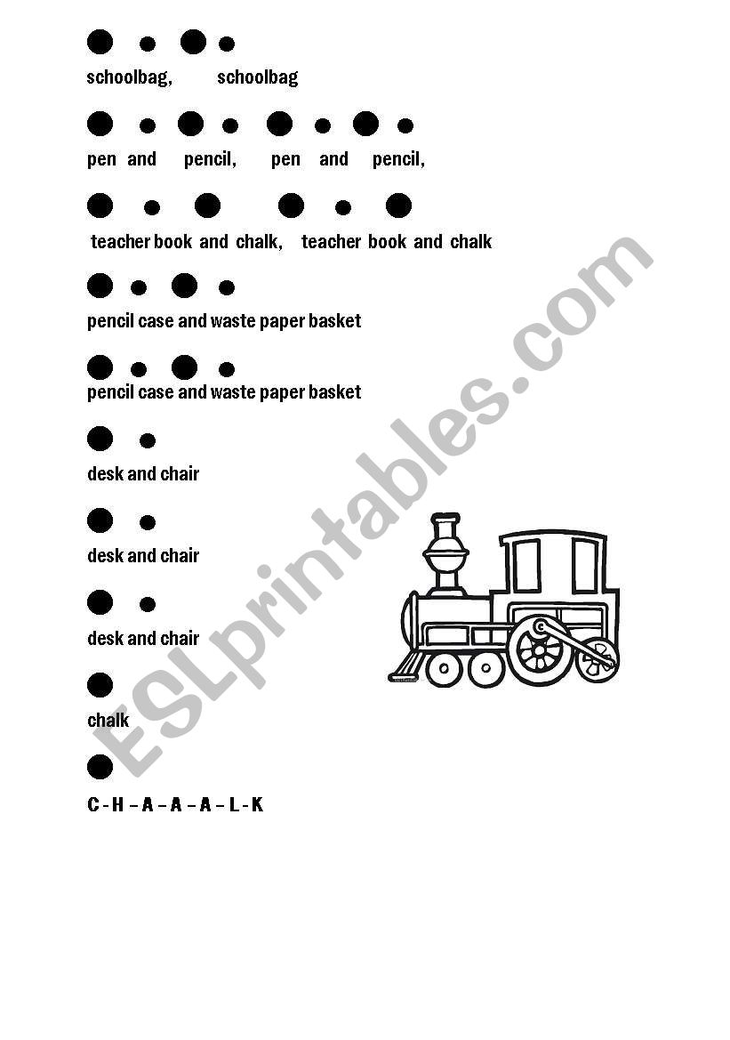 School items worksheet