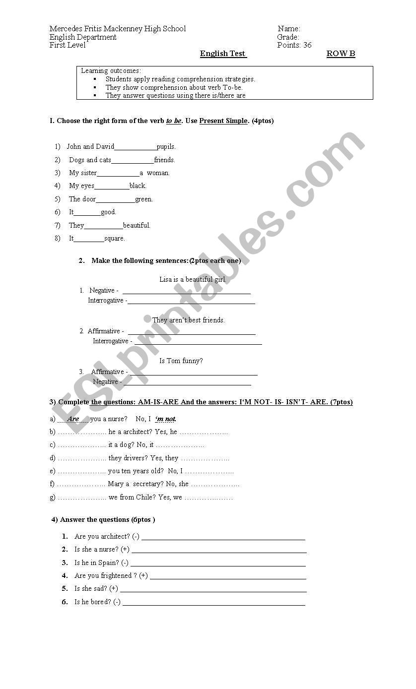 To-be worksheet