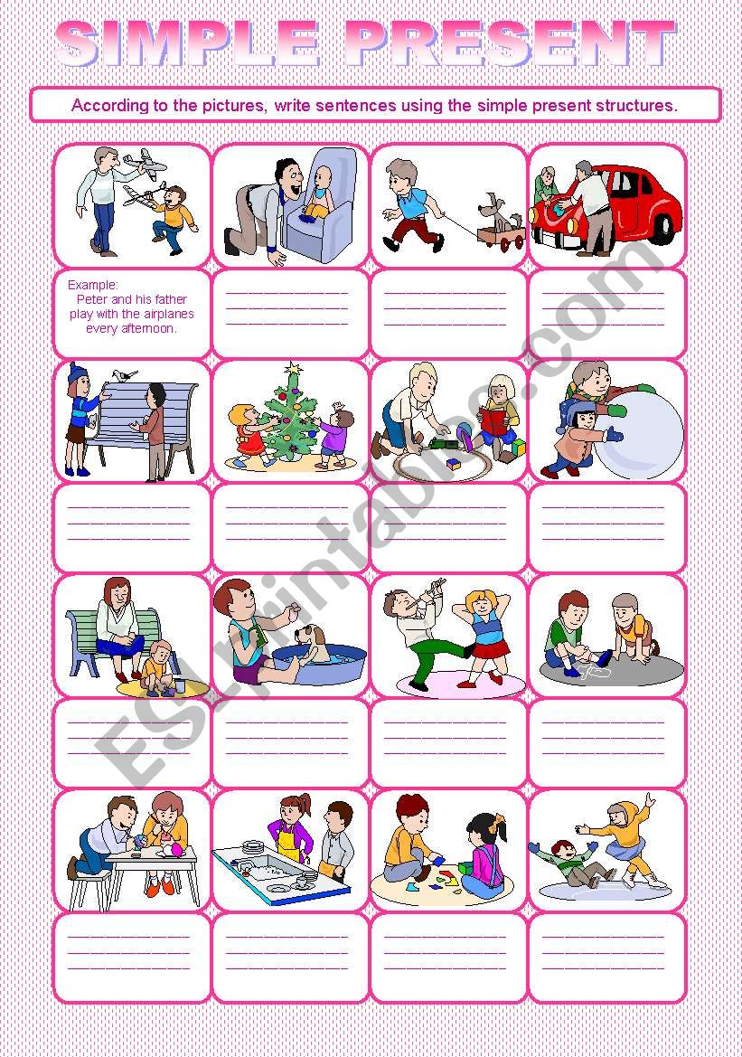 SIMPLE PRESENT. PART 1 worksheet