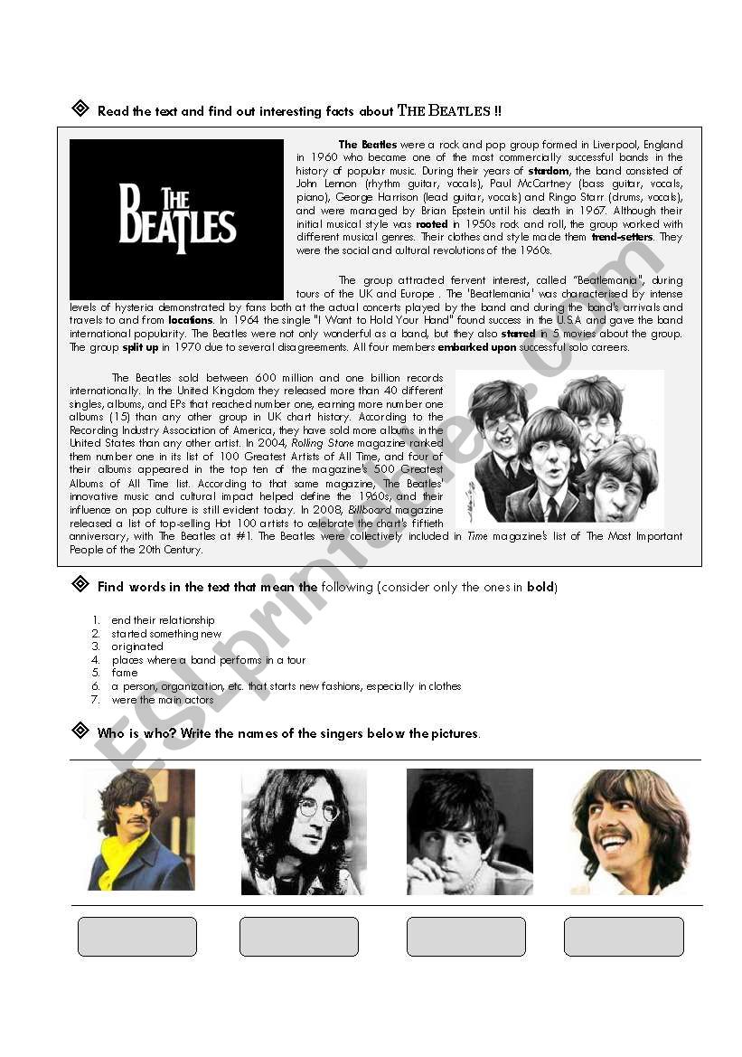 Biography and songs of The Beatles part 1 of 2