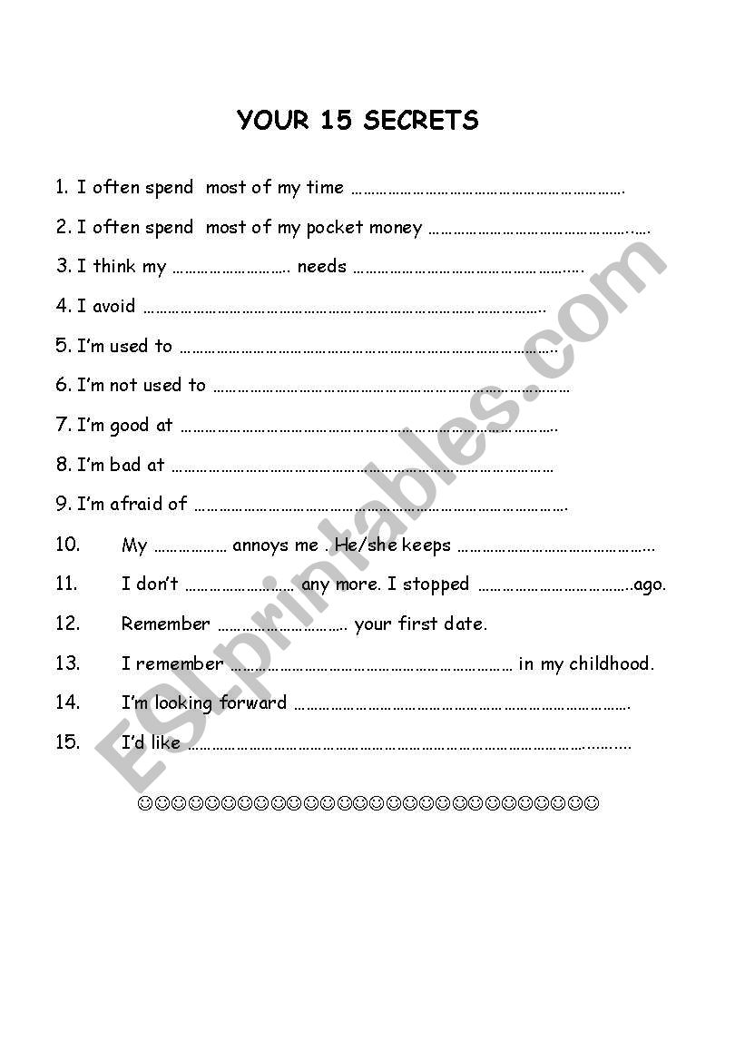 gerund or infinitive ? worksheet