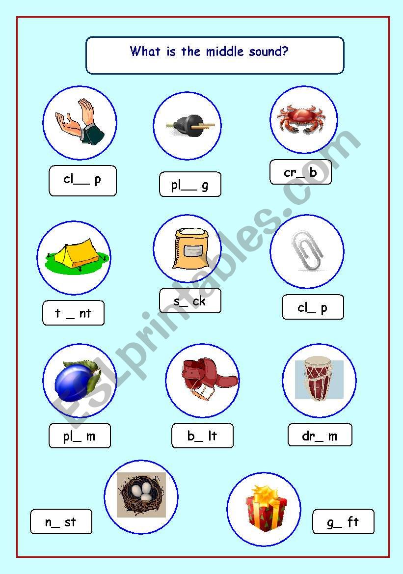 short vowel sounds worksheet