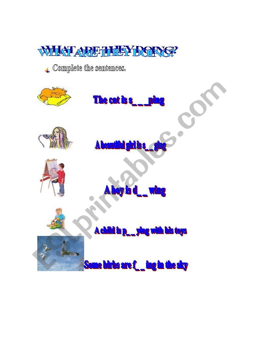 What are they doing? worksheet