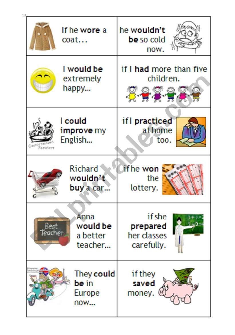 Cards to work with 2nd conditional