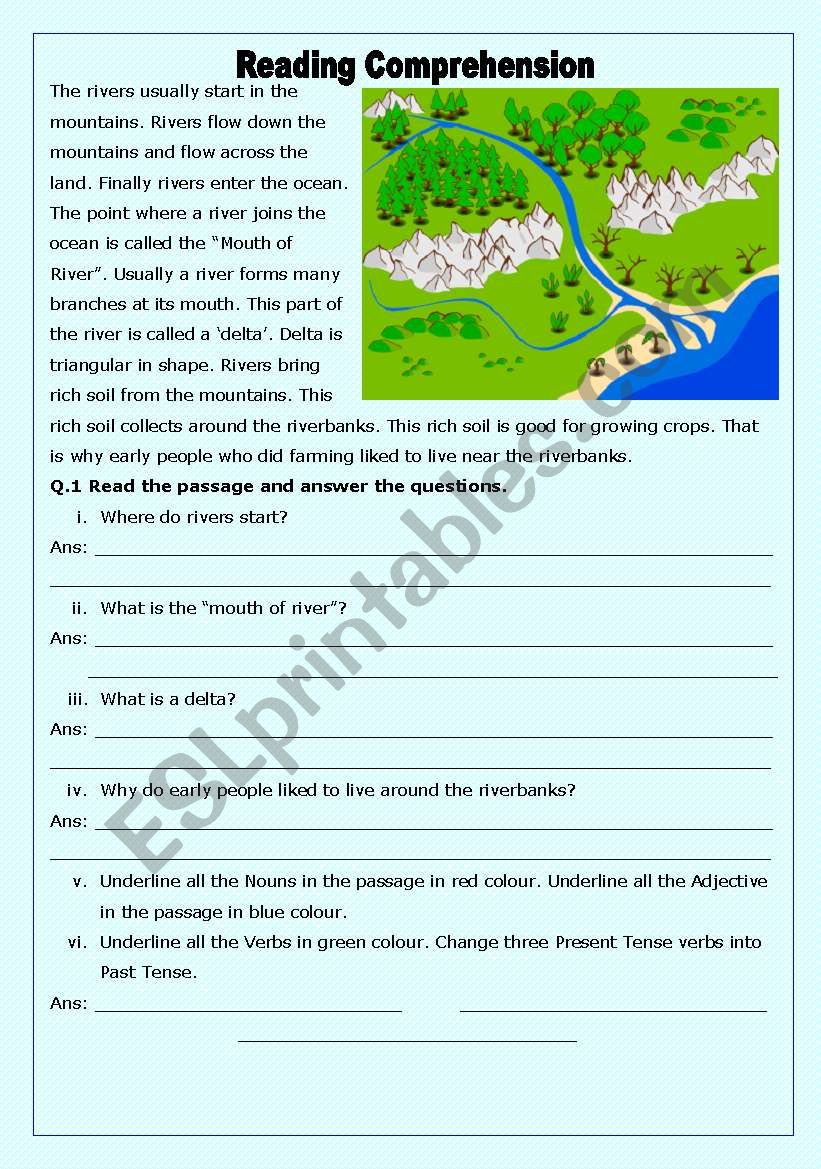 Reading Comprehension worksheet