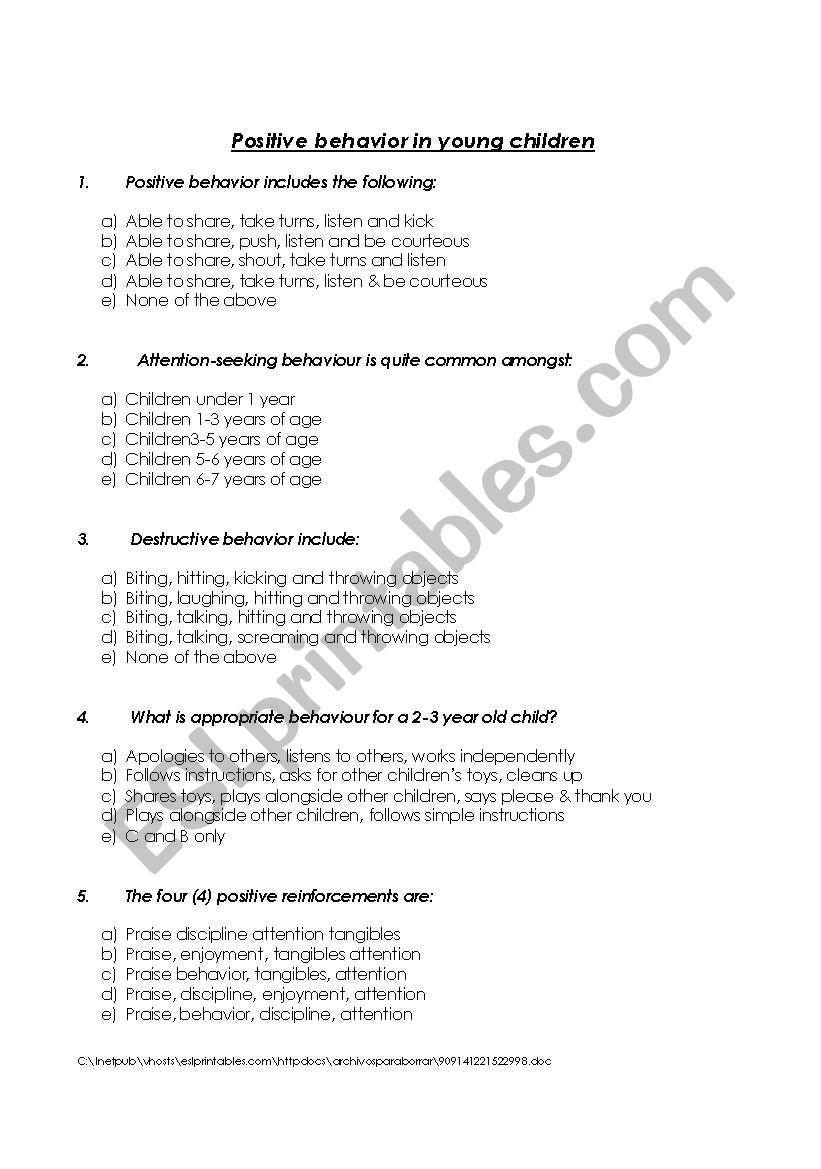 Exploring Early Childhood Exam