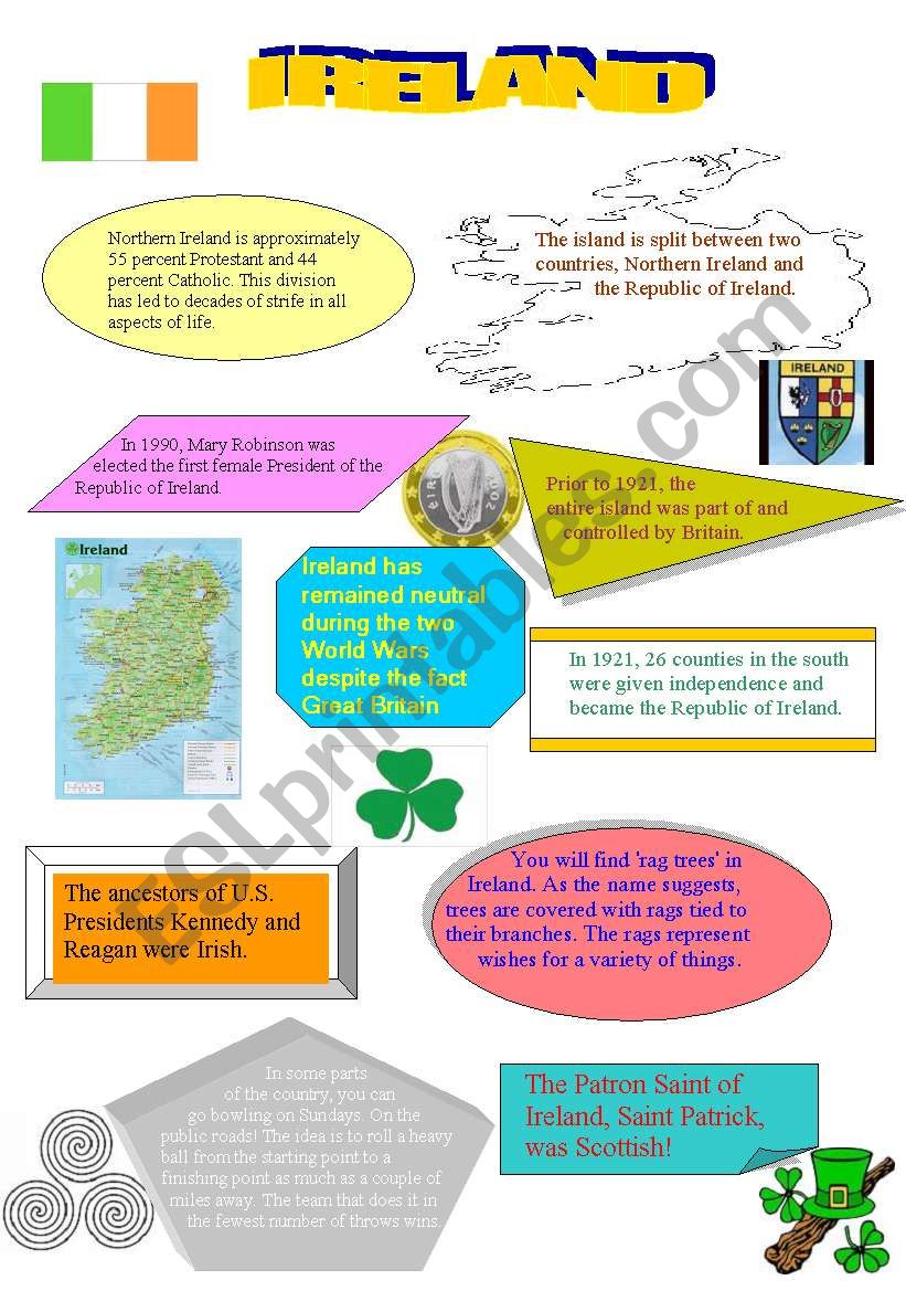 IRELAND worksheet