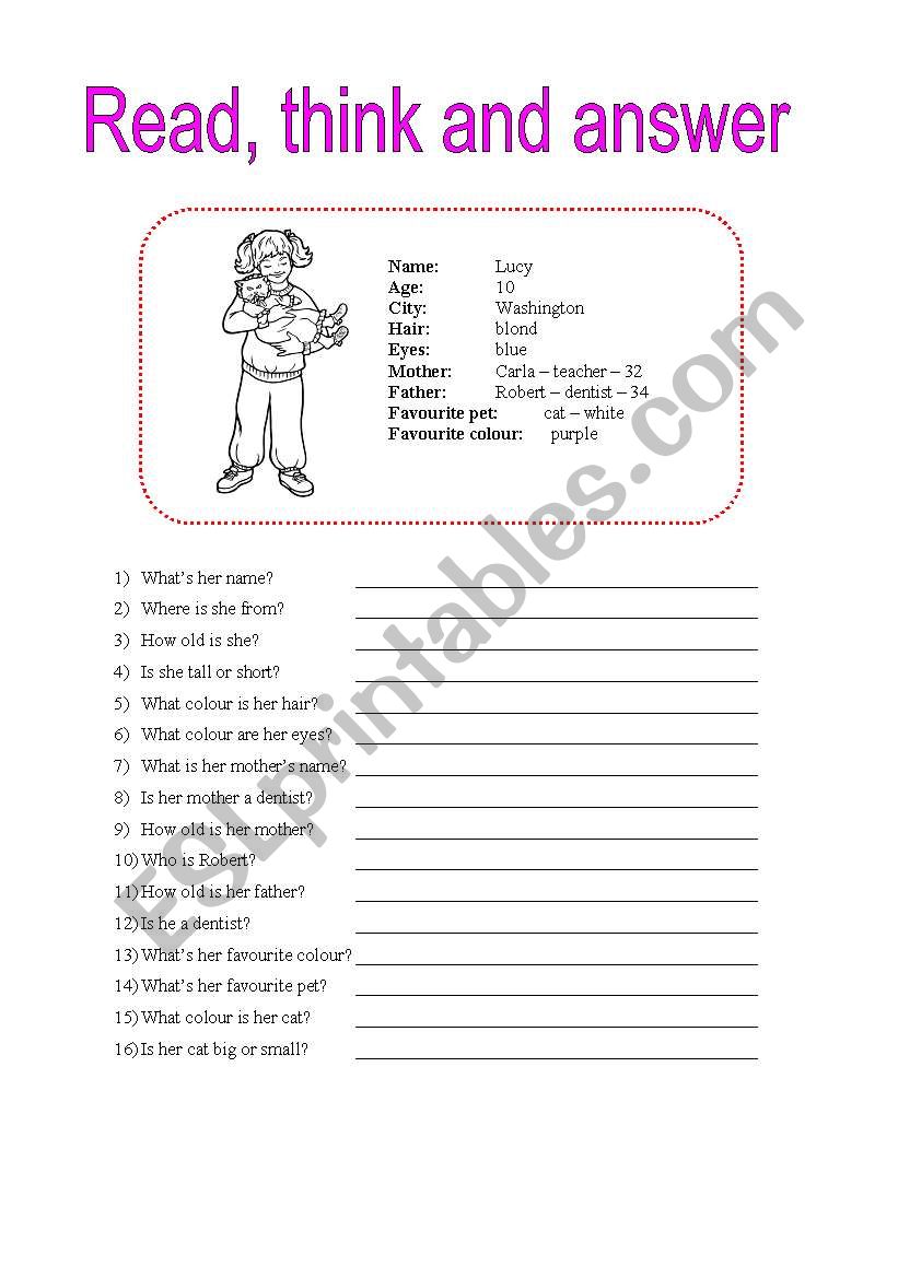 TO BE - his her worksheet