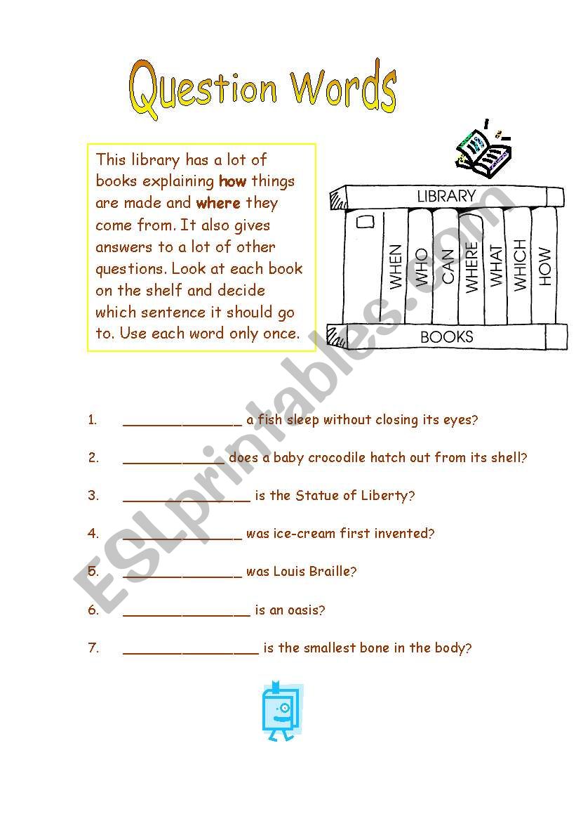 Question Words worksheet