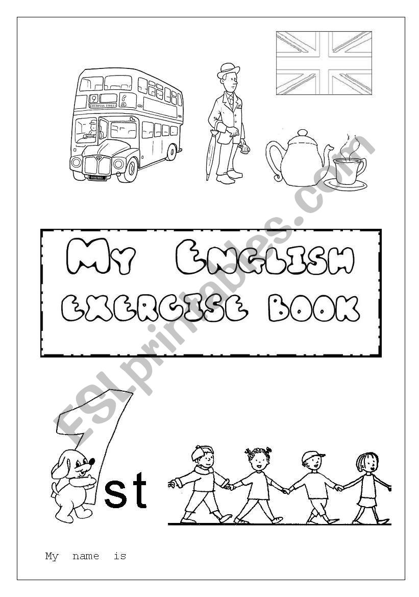 Exercise book  cover worksheet
