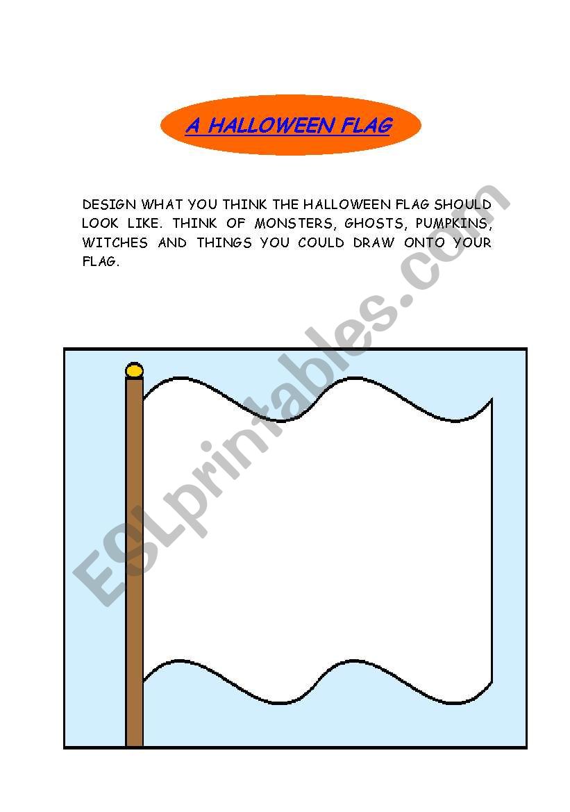 Halloween  Flag worksheet