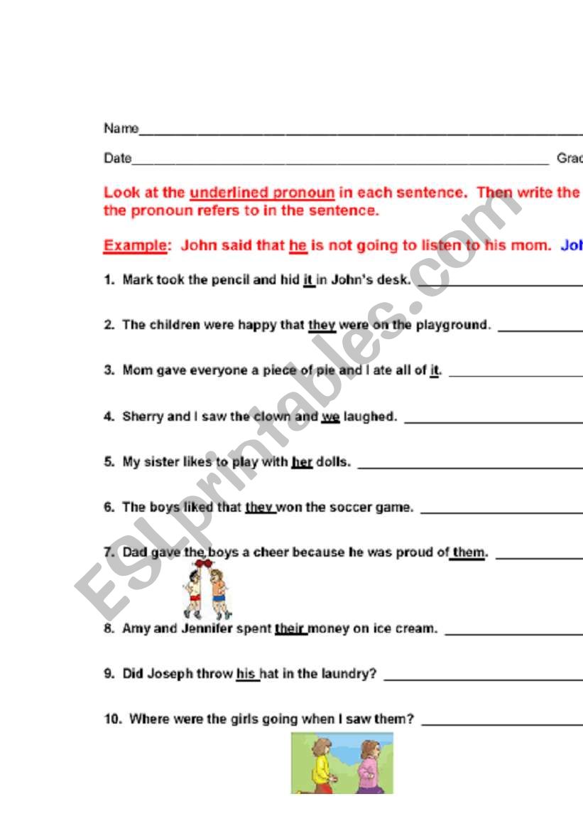 noun  worksheet