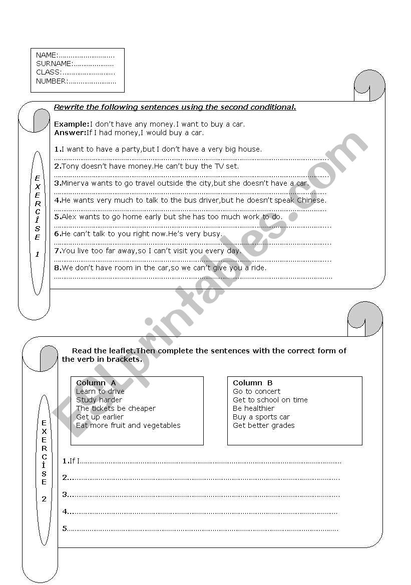 If clause type 2 worksheet