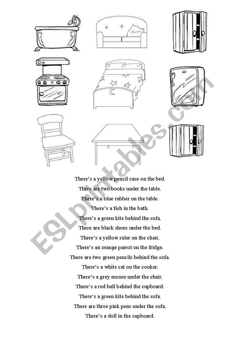 Read, draw and colour worksheet