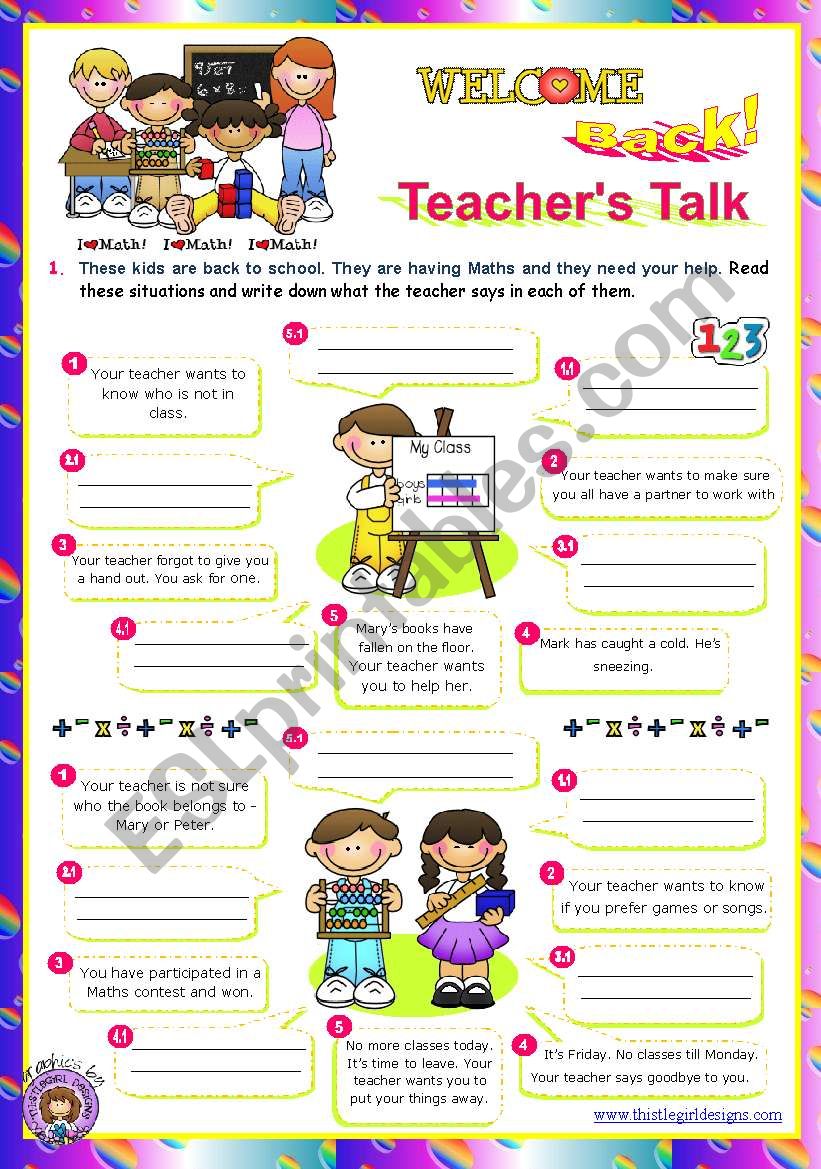 Back to School series  -  TeacherÂ´s Talk  (2/2)