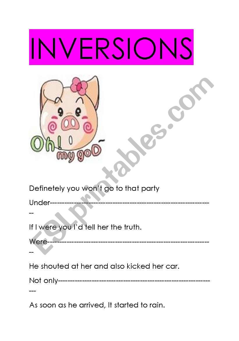 INVERSIONS worksheet