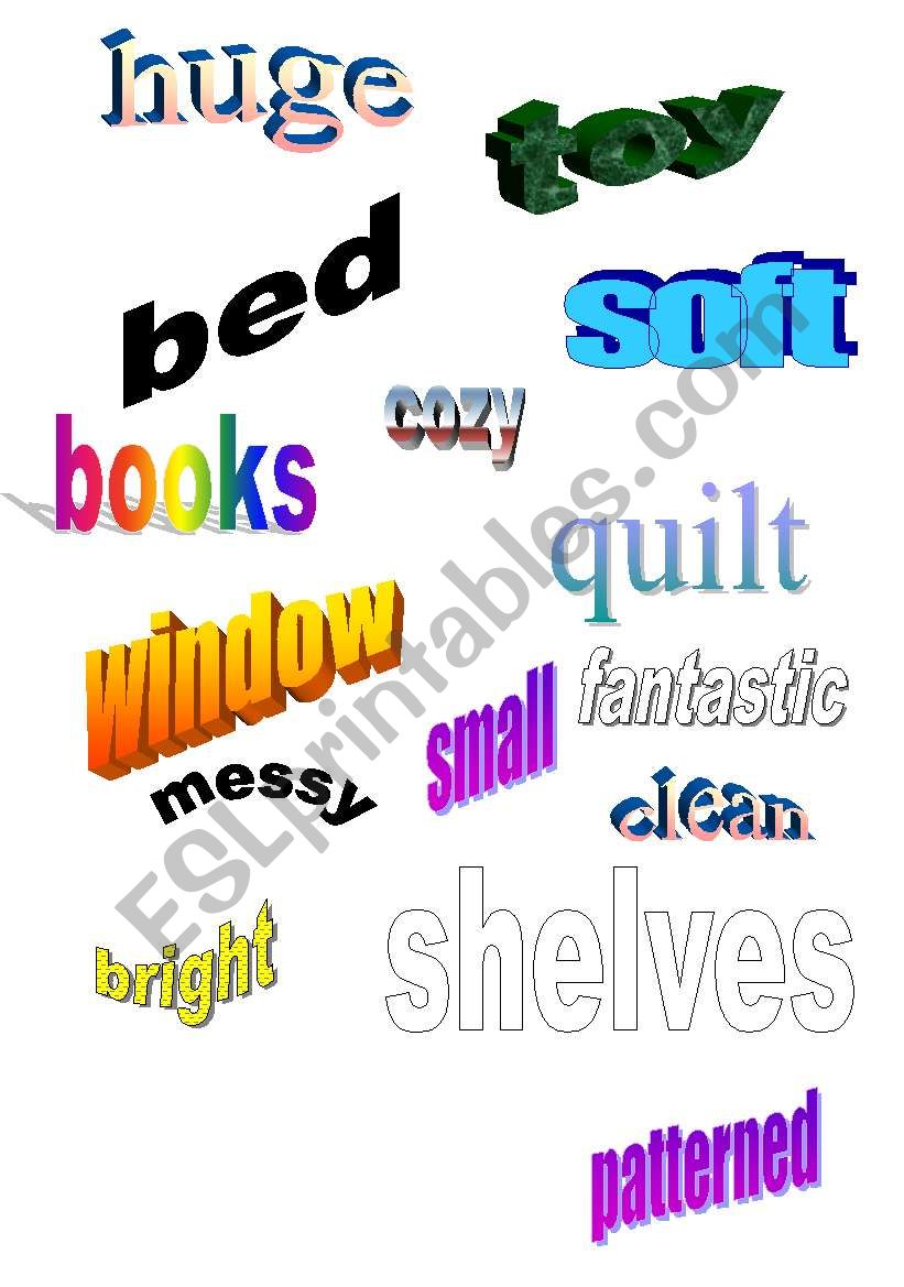 Bedroom Adjectives worksheet