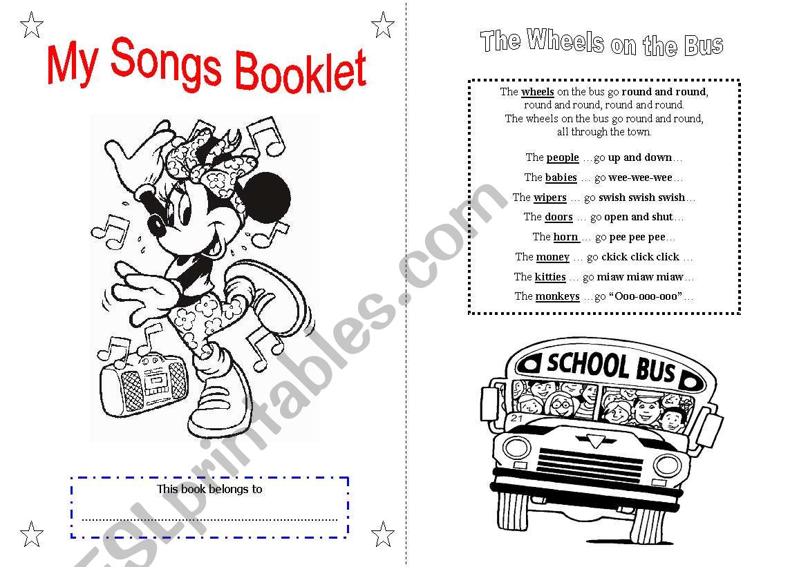 SONGS for children - Booklet part 1 - B&W