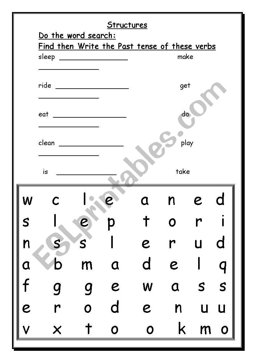 Wordsearch worksheet