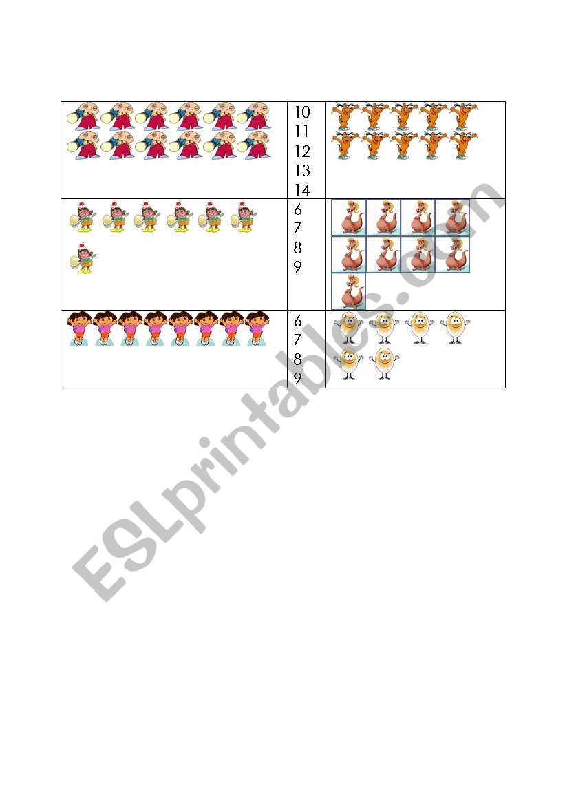 Count And Match worksheet