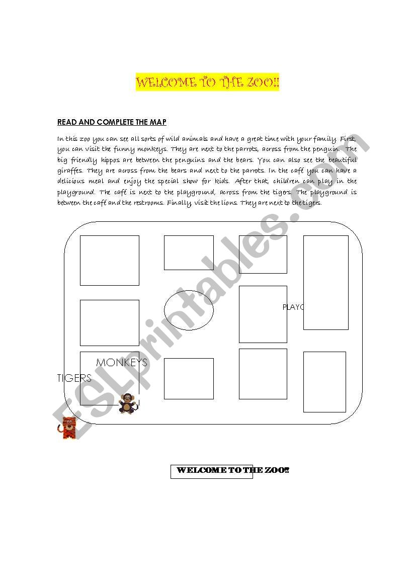 Welcome to the zoo! worksheet