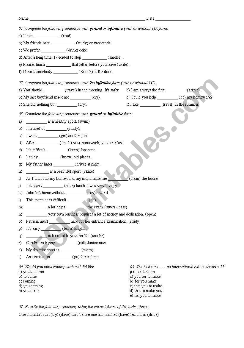 verb-patterns-esl-worksheet-by-edsonjnr