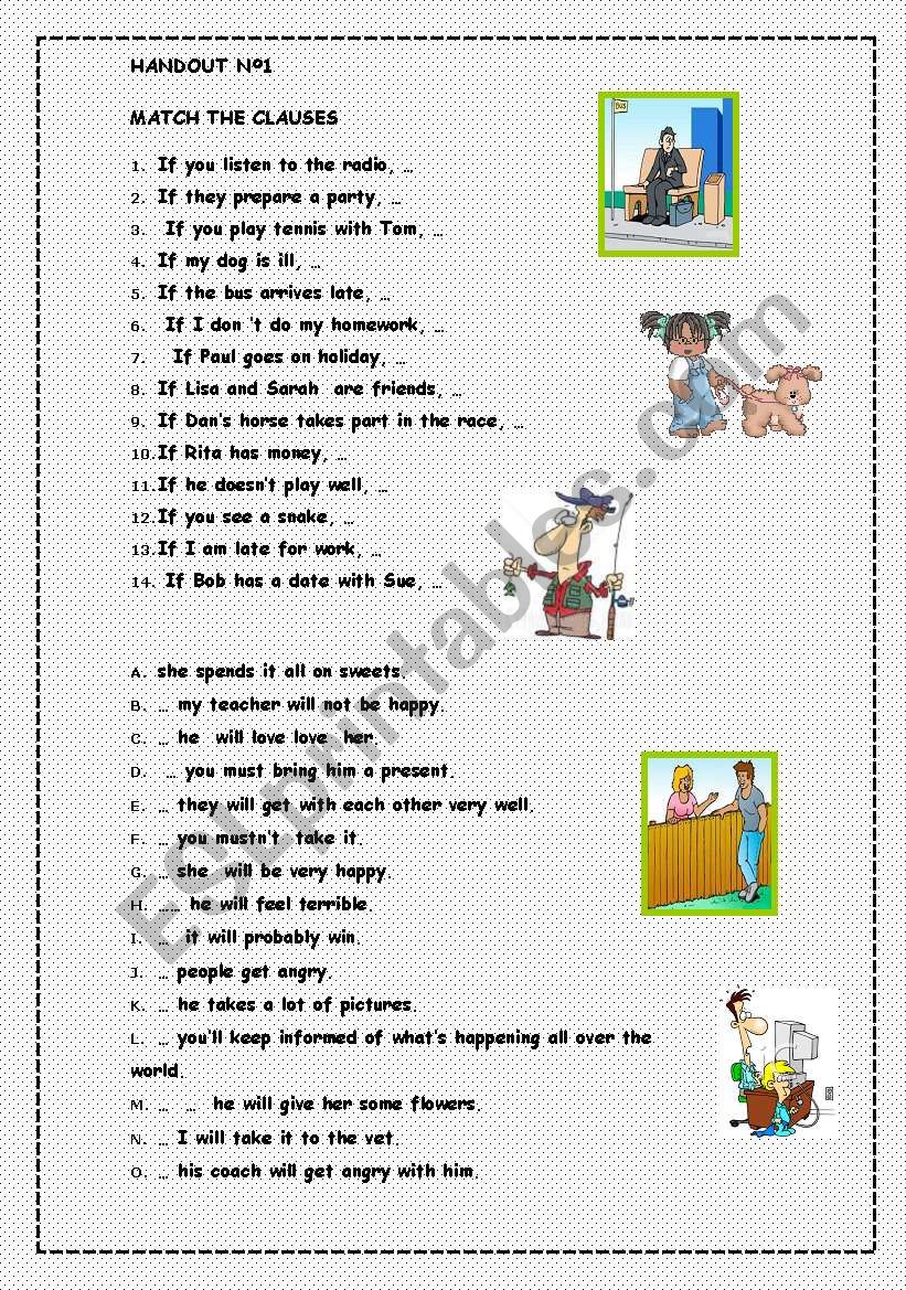 FIRST CONDITIONAL- MATCH worksheet