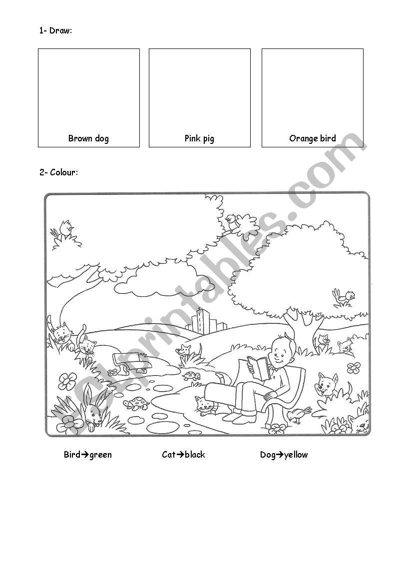 Lets color worksheet