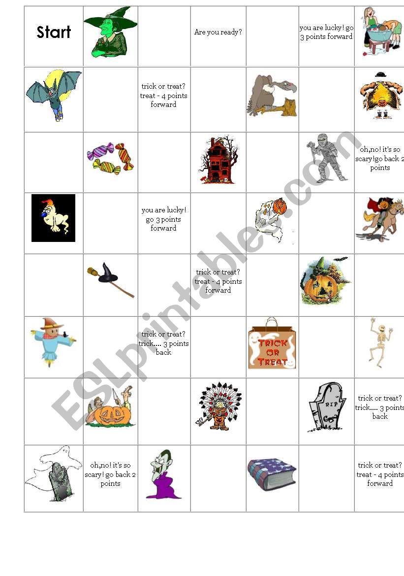 Halloween game worksheet