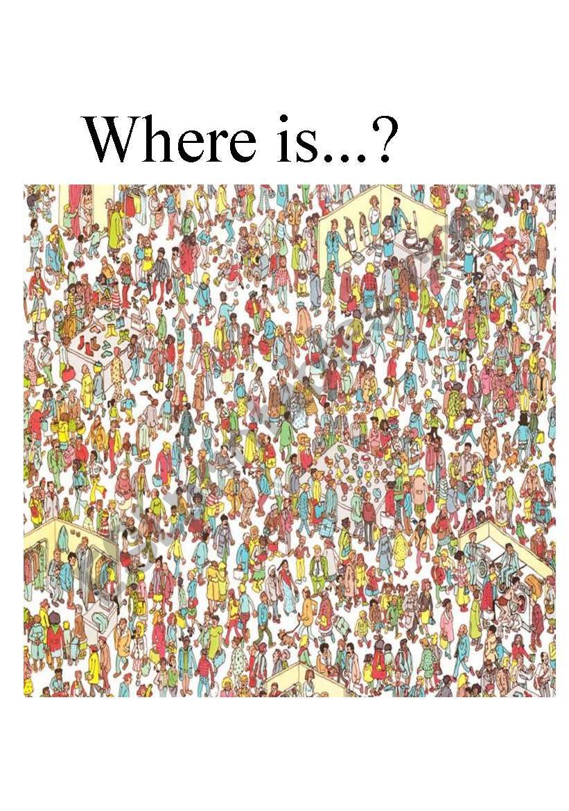 where is...? describing people