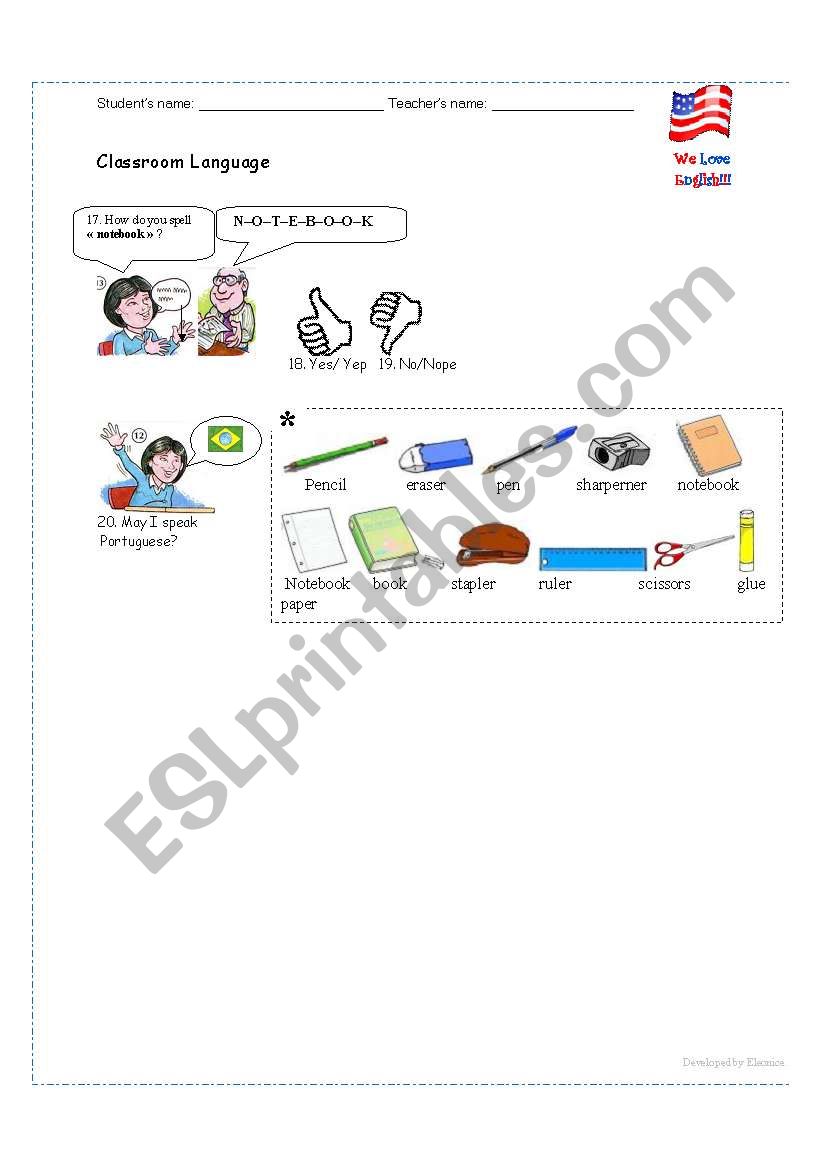 Classroom Language_part2 worksheet