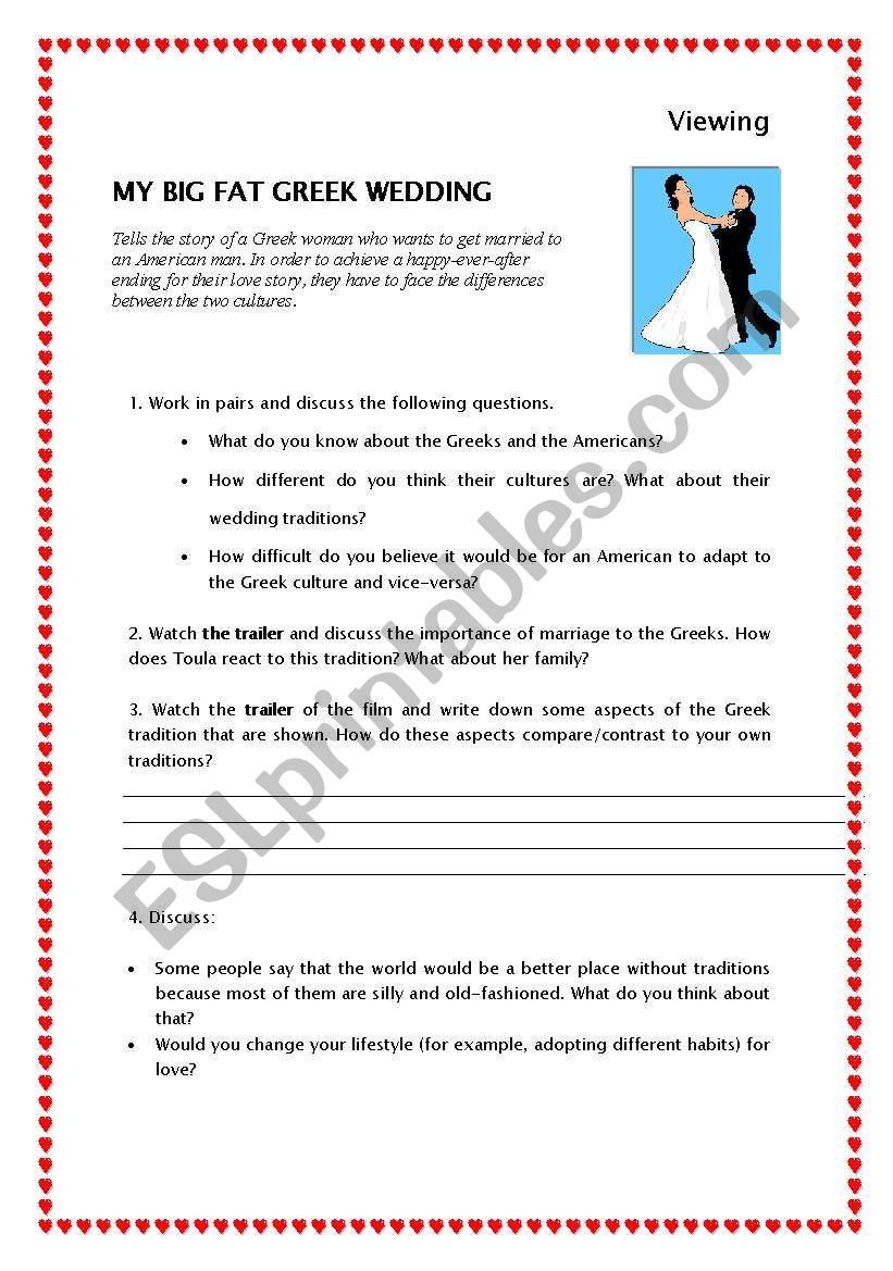 Cultural differences worksheet