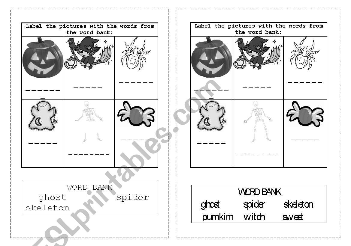 Halloween worksheet