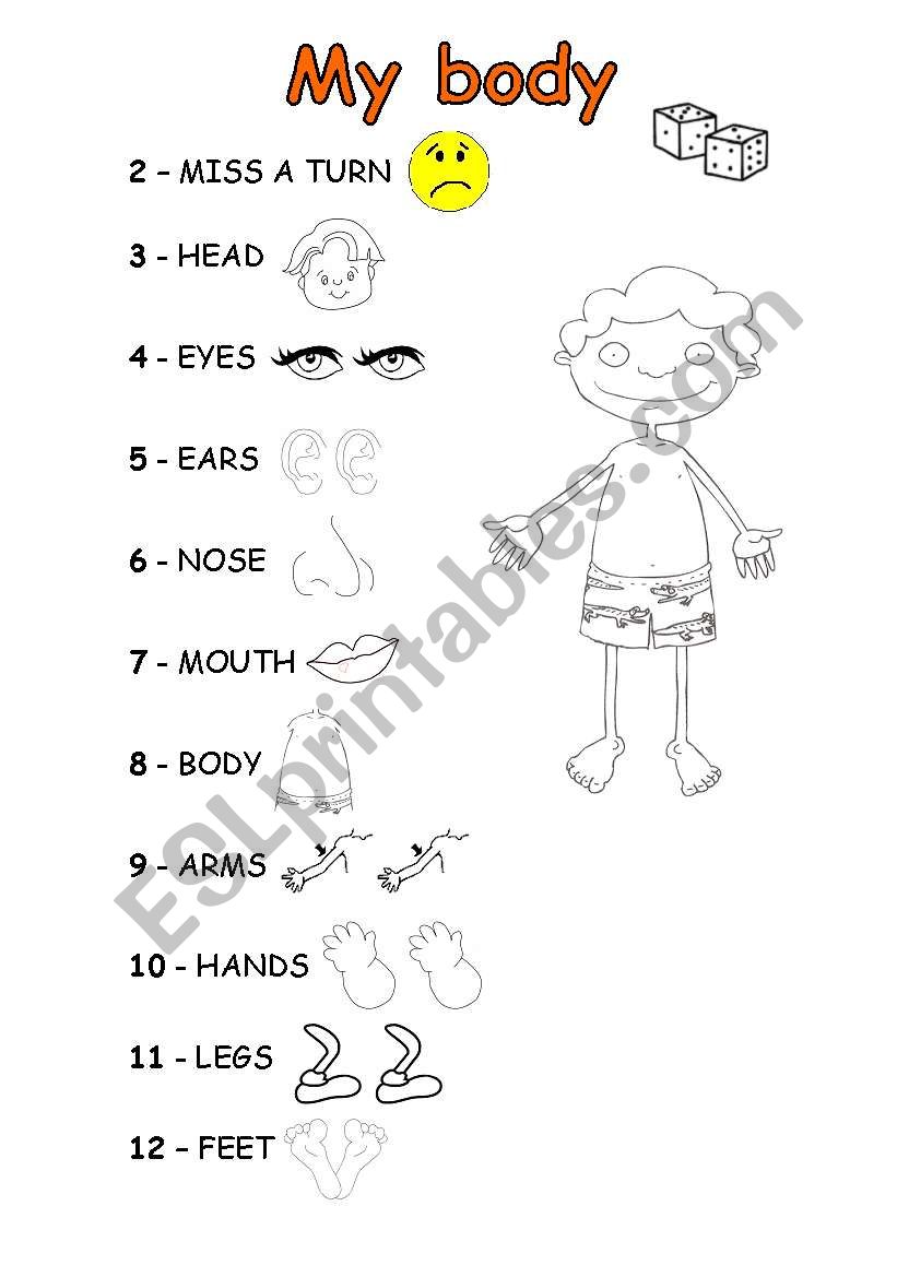 Body Game worksheet