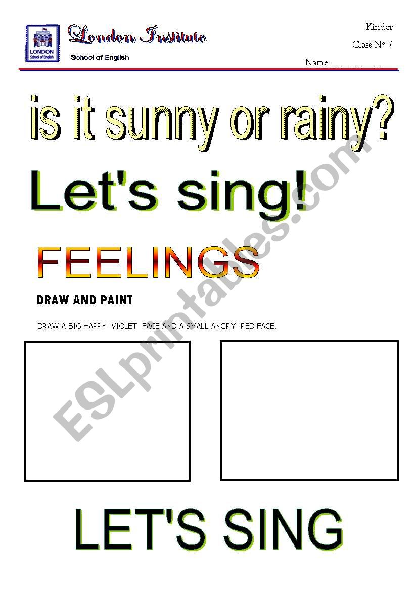 kinder worksheet