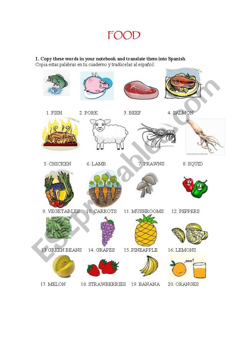 FOOD VOCABULARY_SOME AND ANY ACTIVITIES INCLUDED_4PAGES
