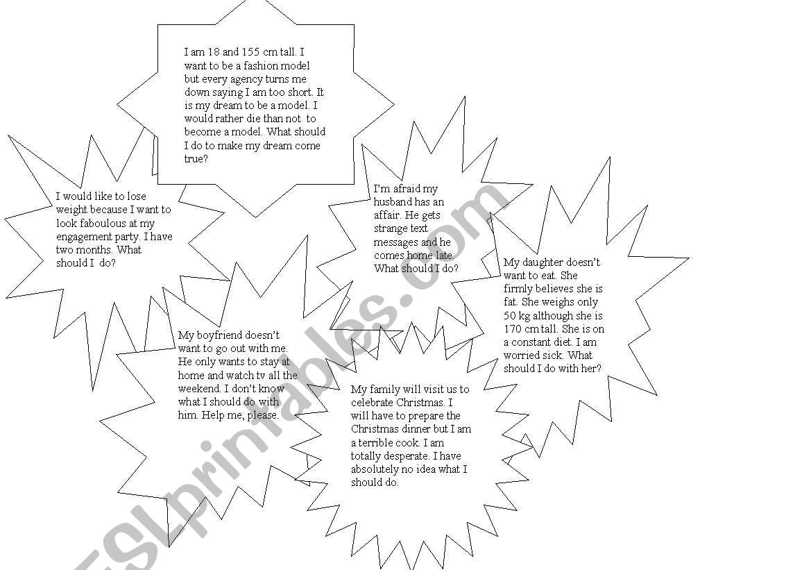 What should I do? worksheet