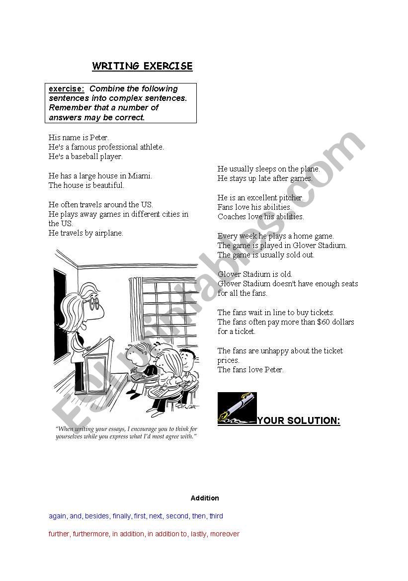 Writing Exercise worksheet