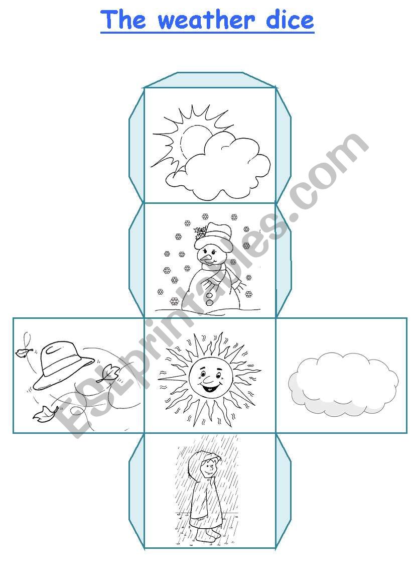 The weather dice worksheet