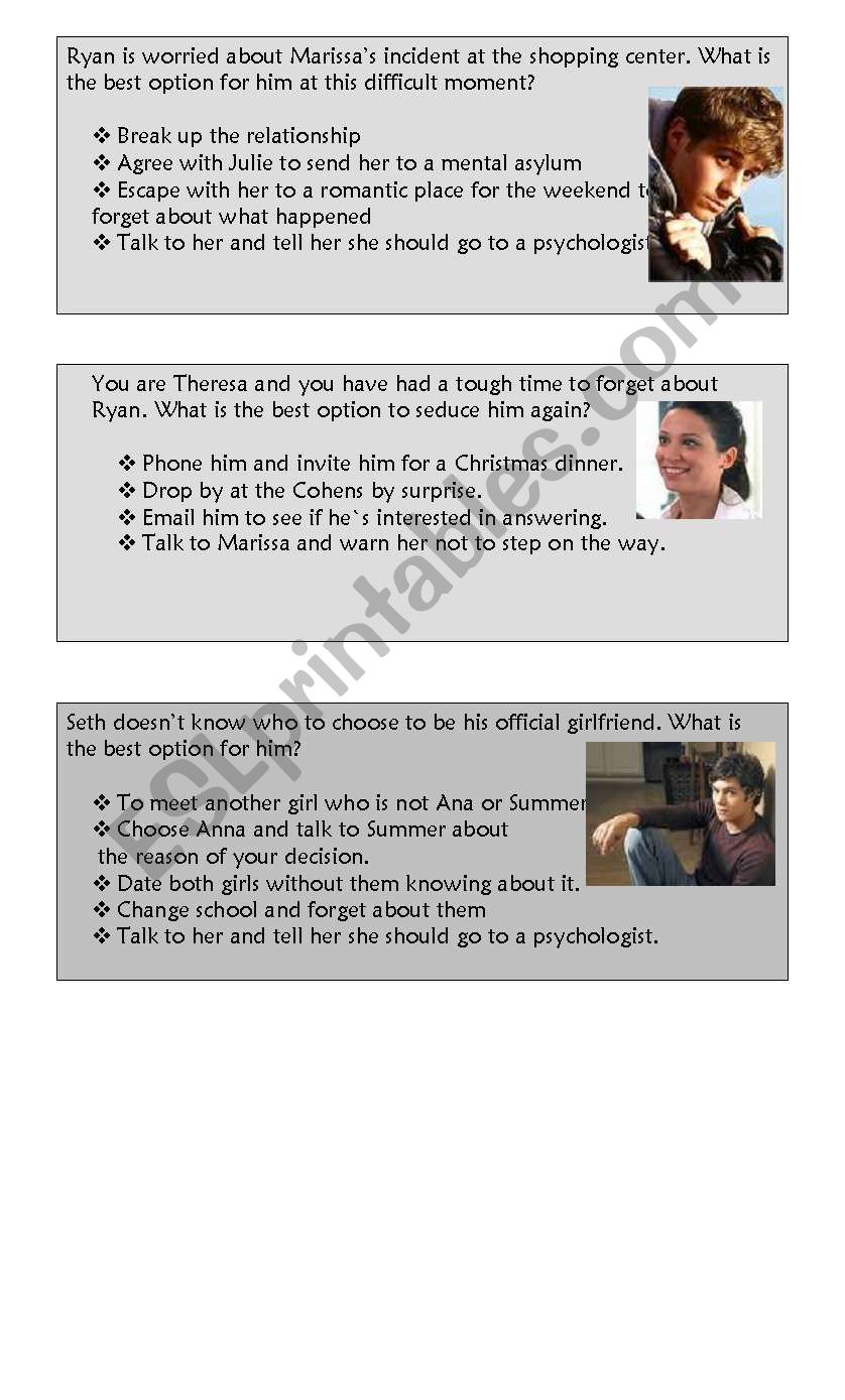 PET SPEAKING PRACTICE worksheet