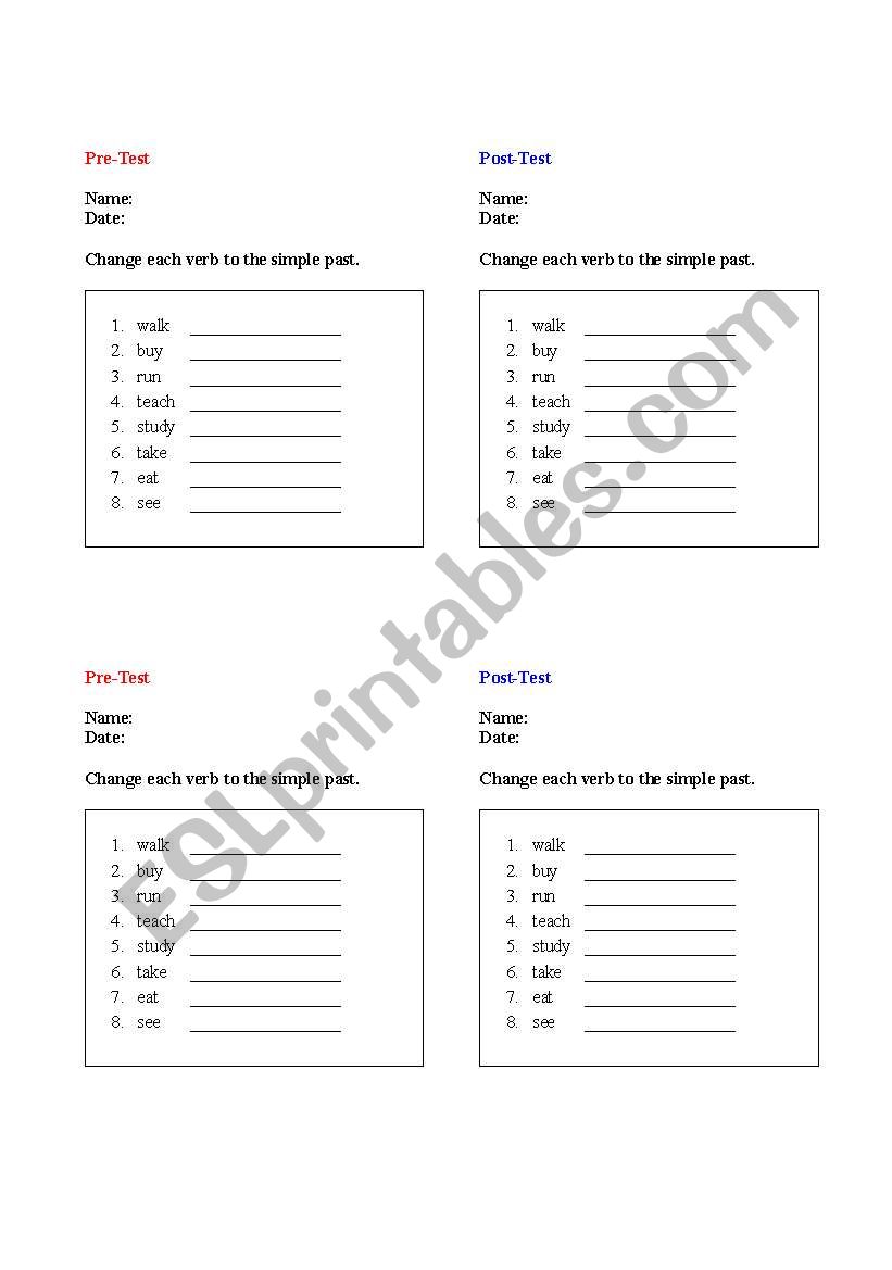 Irregular Simple Past Verbs QUIZ