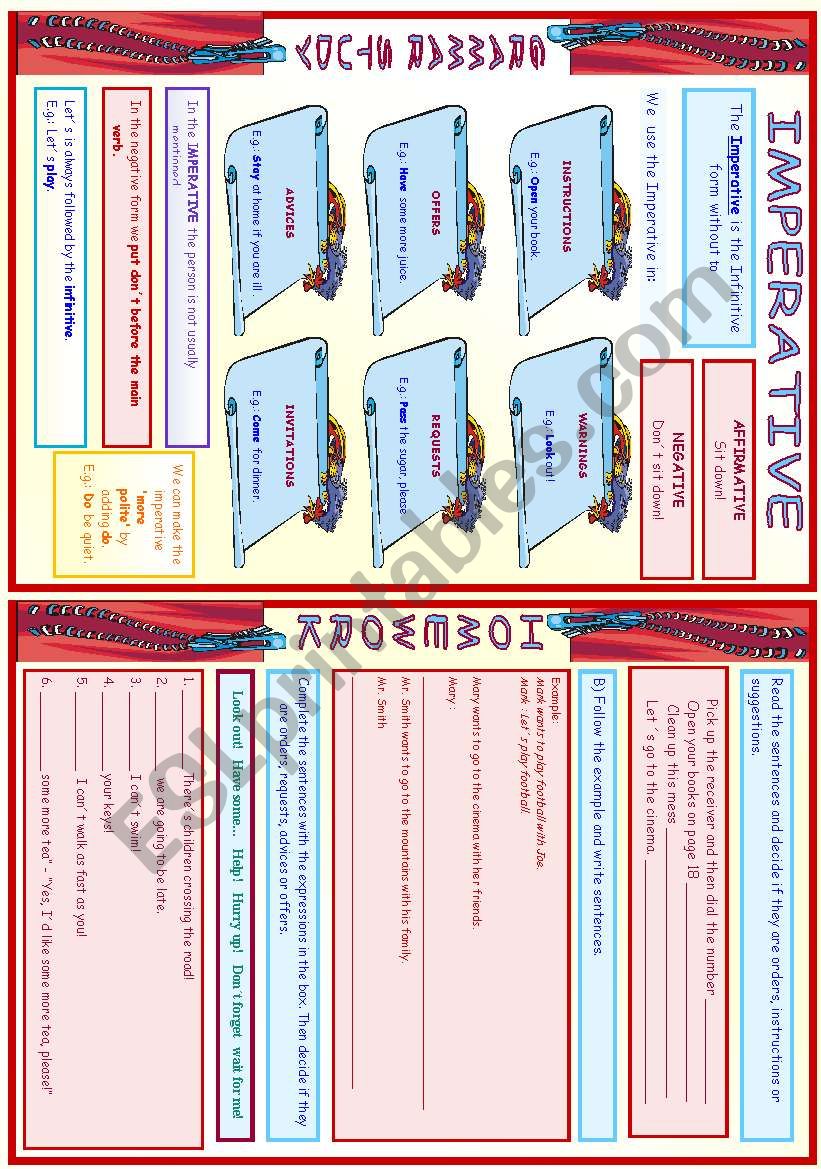 Imperative  worksheet