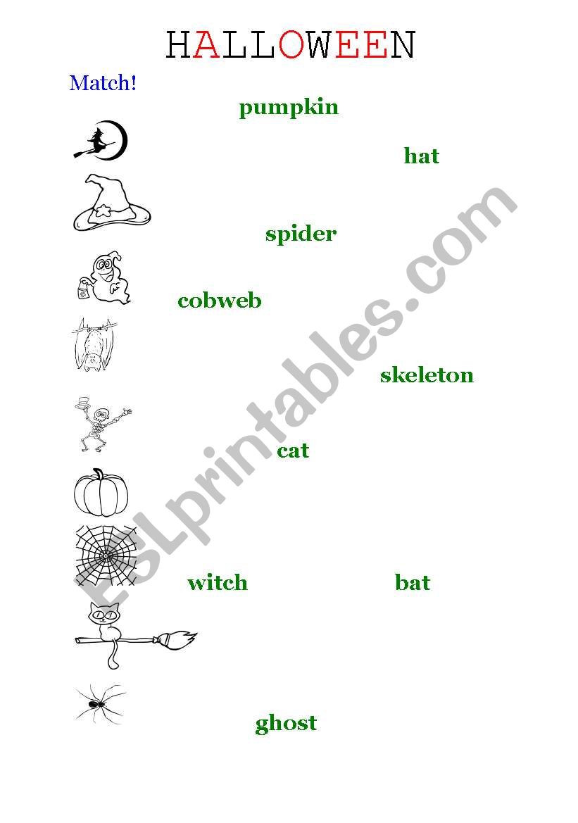 halloween worksheet