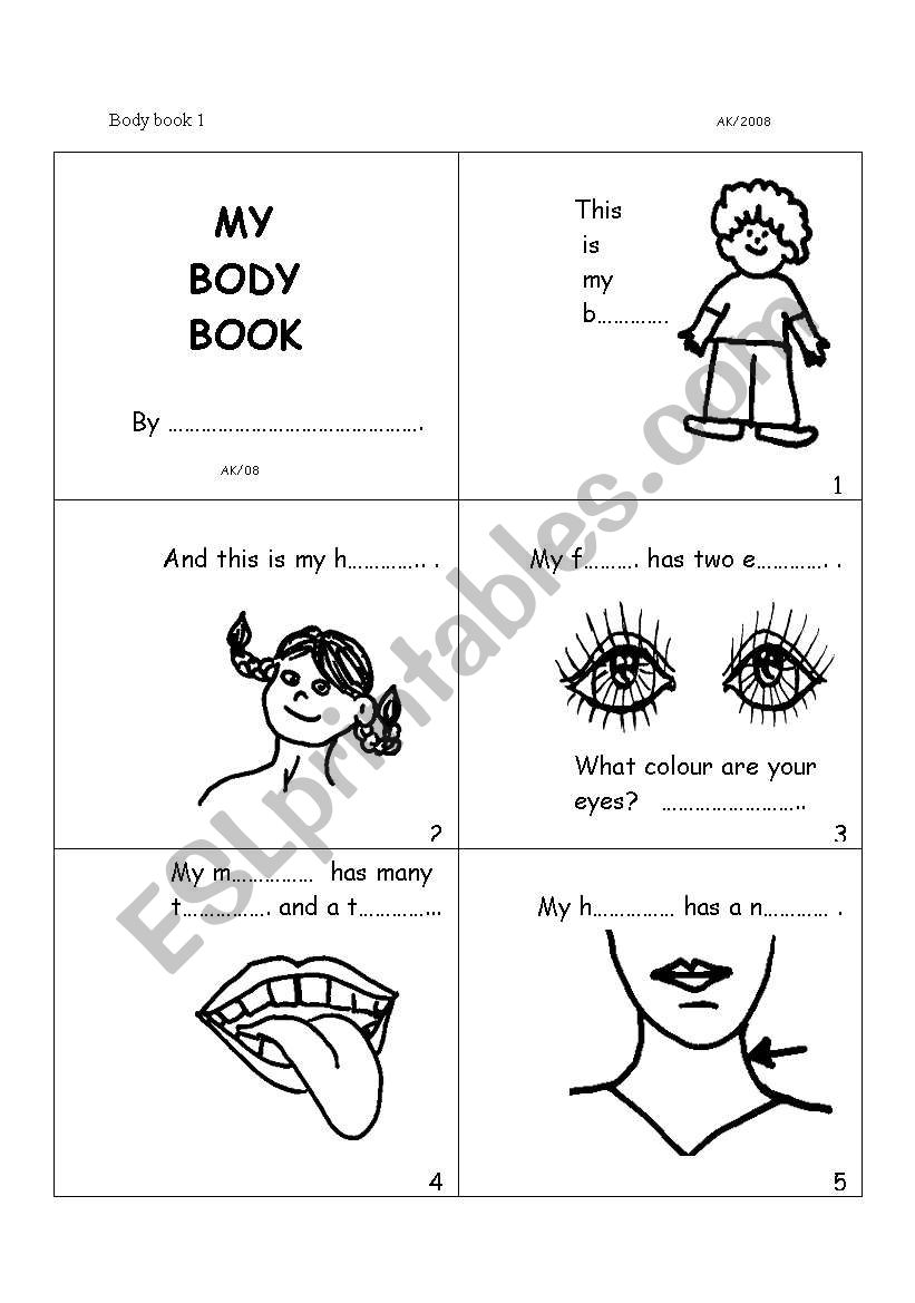 My Body Book worksheet