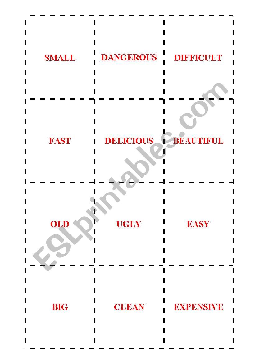 Comparatives Board Game Part II