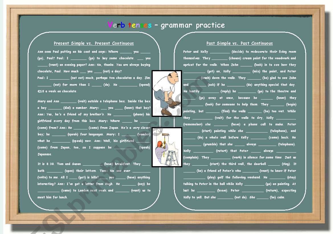 Verb tenses worksheet worksheet