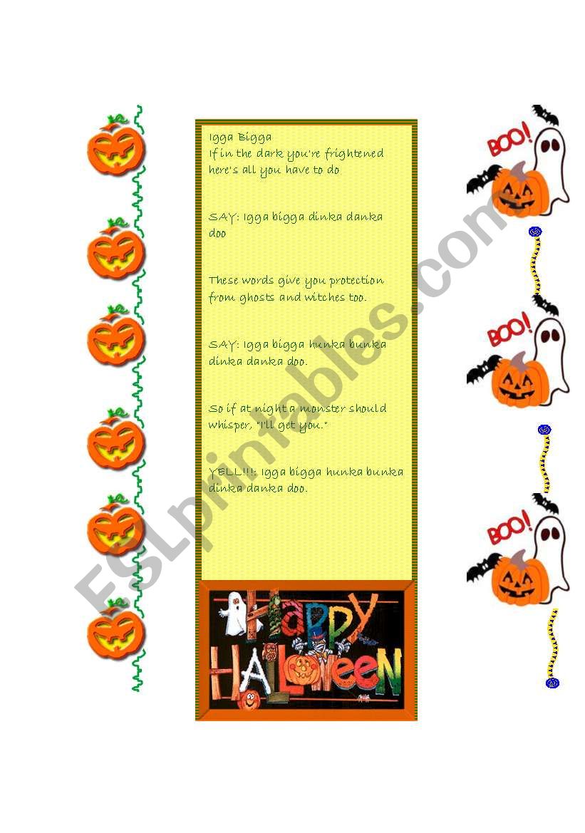 Poem called Igga Bigga (Halloween)