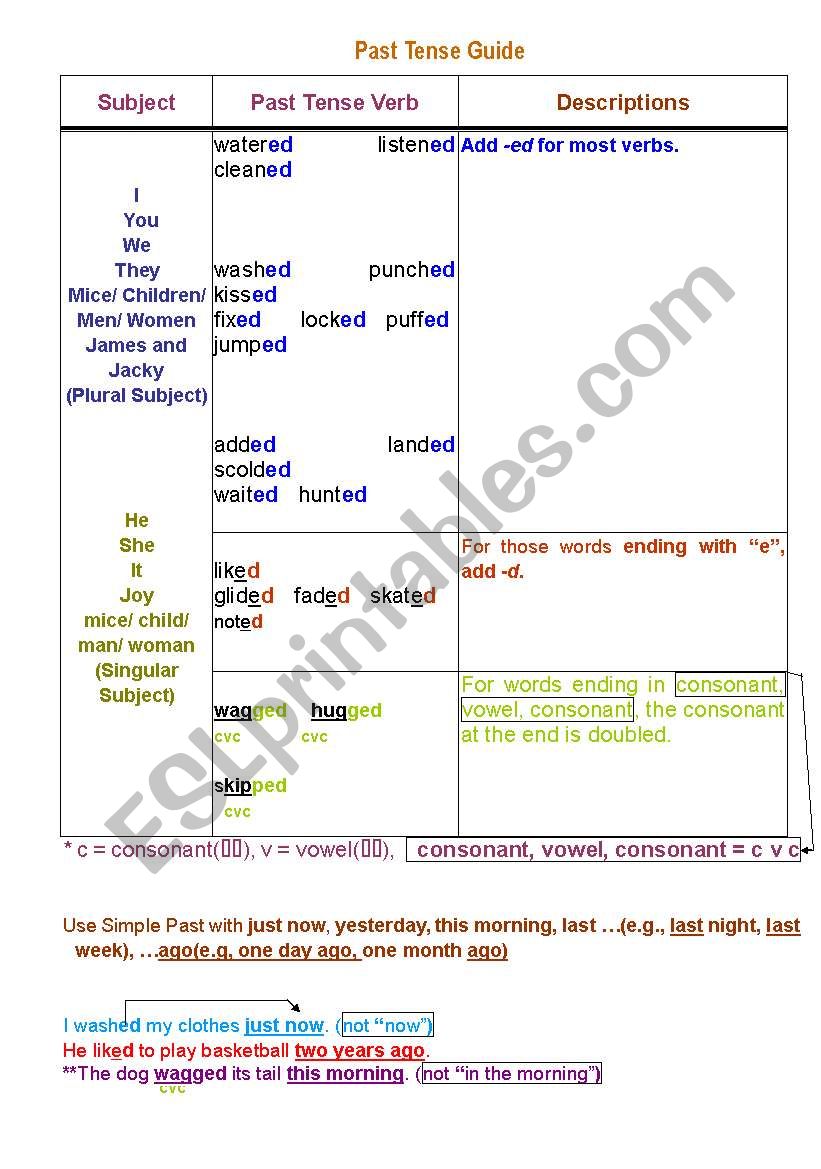 Simple Present Tense & Simple Past Tense II